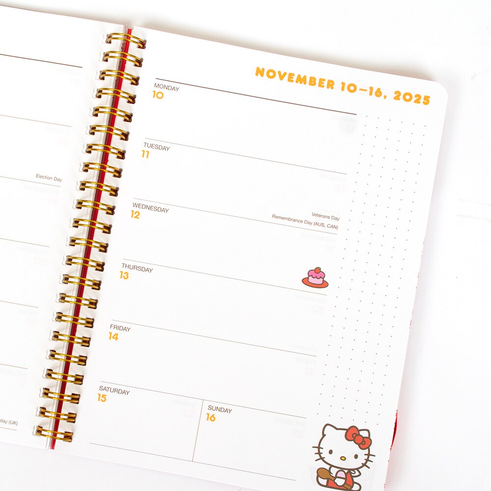 Studio Oh!, Planners, Art & School, 2026, Deluxe, Compact, Flexi, 17 Month, Hello Kitty, 944721